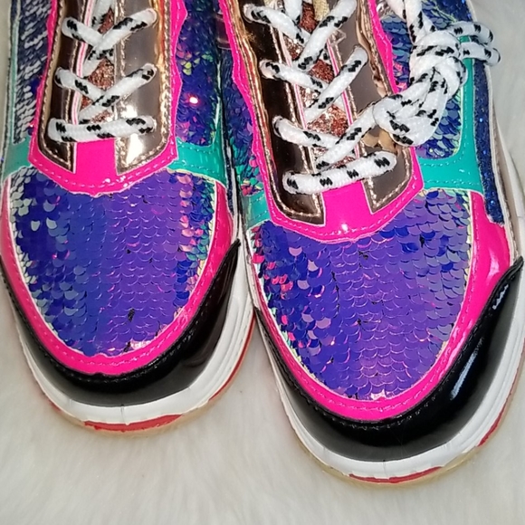 🇺🇲🌌🌈Glitter Bomb SneakersSize 8 and 8.5 available footwear YOKI - Picture 13 of 16